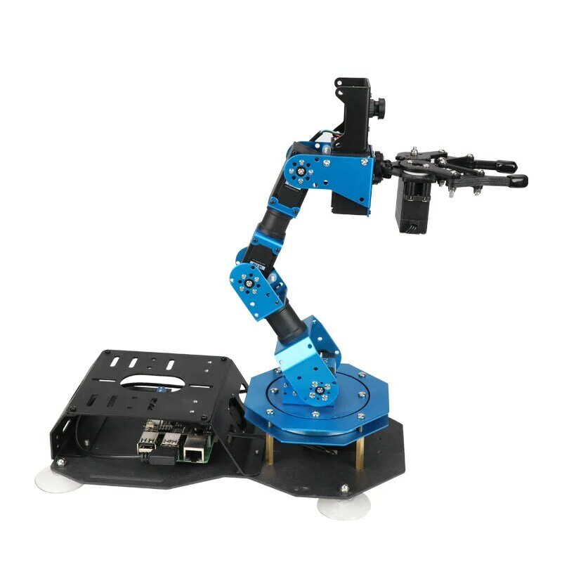 Carico 1.5KG Raspberry Pi Robot di sesta generazione ArmPi FPV riconoscimento visivo AI programmabile Kit Robot ROS Open Source caldo