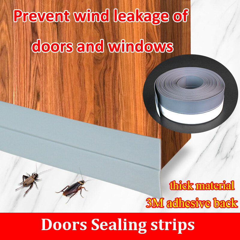 5M Afdichtstrip deur en raam Zelfklevende Seal strip Silicon Rubber 2019 TOP naad Winddicht Siliconen
