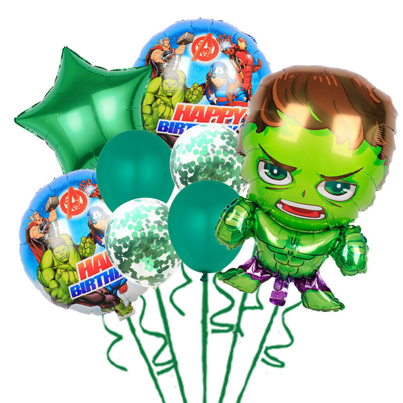 Ballons Avengers Smile Hero pour enfants, services.com Iron, Spider, décorations de fête préChristophe, cadeaux d'anniversaire, jouet de dessin animé, 8 pièces