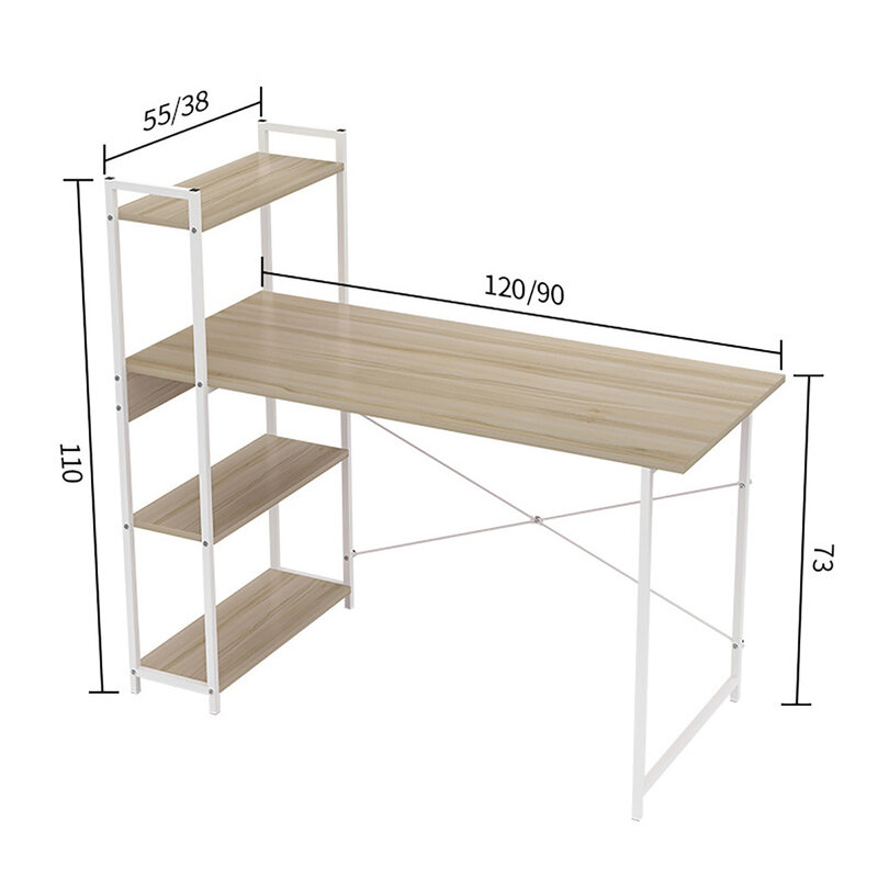 Laptop Desk with Shelves 57 Inch Corner Computer Desk with CPU Stand, Home Office Gaming Table Workstation Study Writing Desk