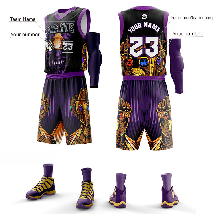 Joker – maillot de basket-ball pour hommes et enfants, vêtements de sport personnalisés avec des dessins animés amusants, uniformes de sport d'équipe, de marque dpoy