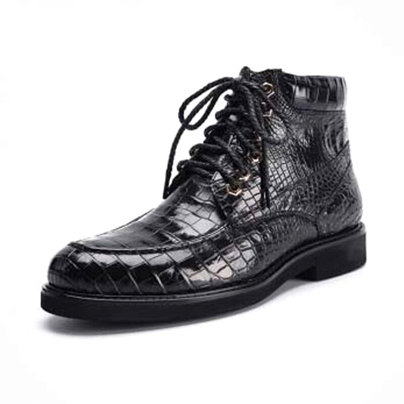 Luolundika-alta corte crocodilo sapatos para homens, todos crocodilo bota, negócios e lazer sapatos, nova chegada