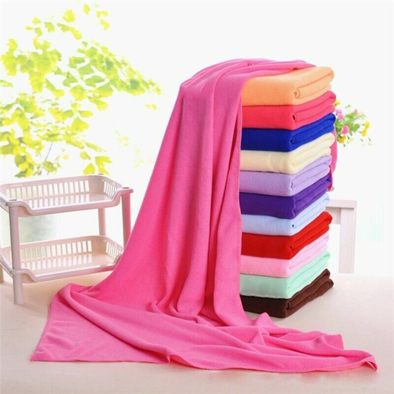 Pure Color Natural Microfiber Towel 70x140cm Absorbent Fiber Family Bath Washer Beach Swimming Towels