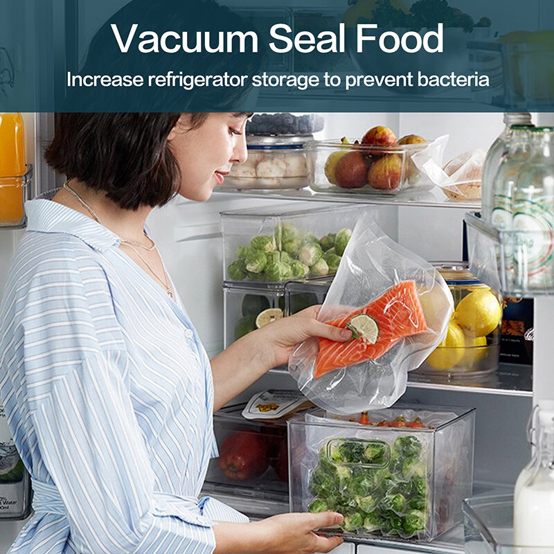 SEATAO vakuum beutel für lebensmittel Vakuum Versiegelung Lebensmittel Frische Lange Halten 12 + 15 + 20 + 25 + 28cm * 600cm Rollen/Lot taschen für vakuum packer