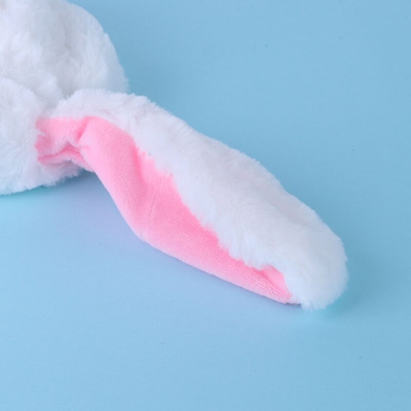 Шапка-кролик с подвижными ушками, плюшевая игрушка, подарок для детей