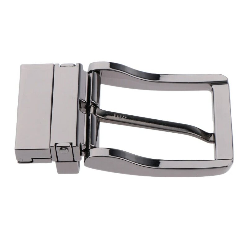 Hebillas de cinturón de aleación de Metal reversibles para hombres, hebillas de pasador rectangulares de repuesto