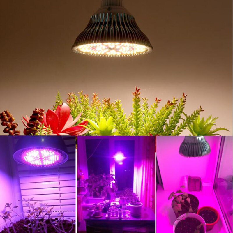 Bombilla LED de espectro completo para cultivo de plantas, lámpara de crecimiento de plántulas de flores y verduras, 300W, E27, 200 LED