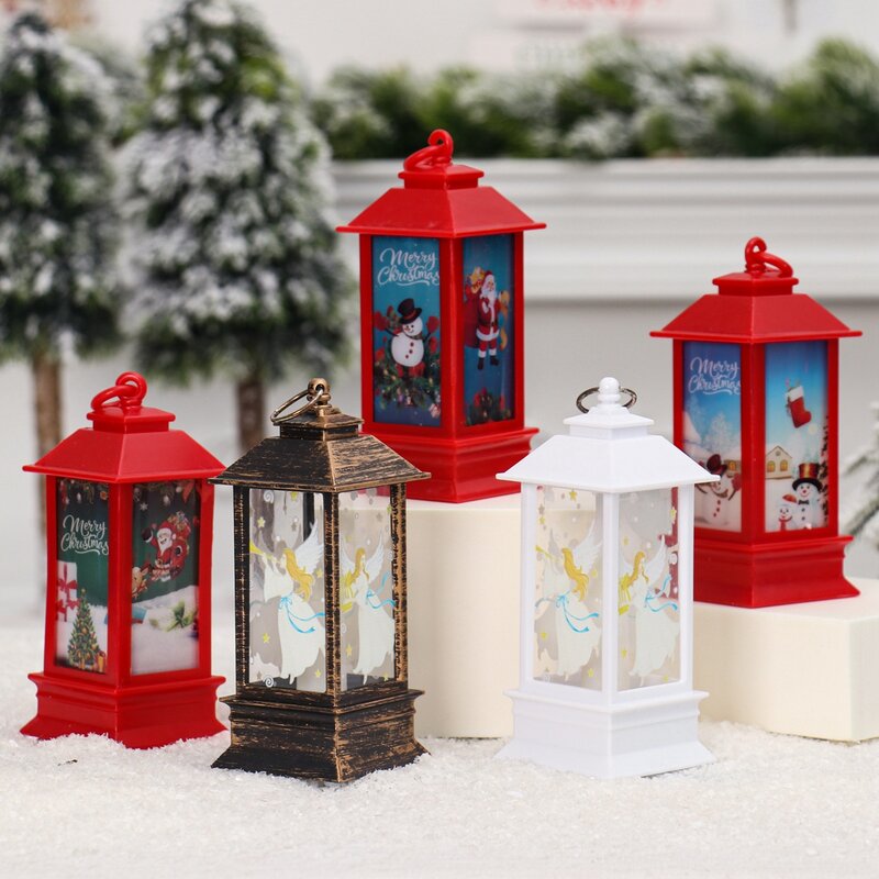 Christmas Lantern Light Merry Christmas Decorations for Home 2021 Navidad Christmas Tree Ornaments Xmas Gifts New Year 2022