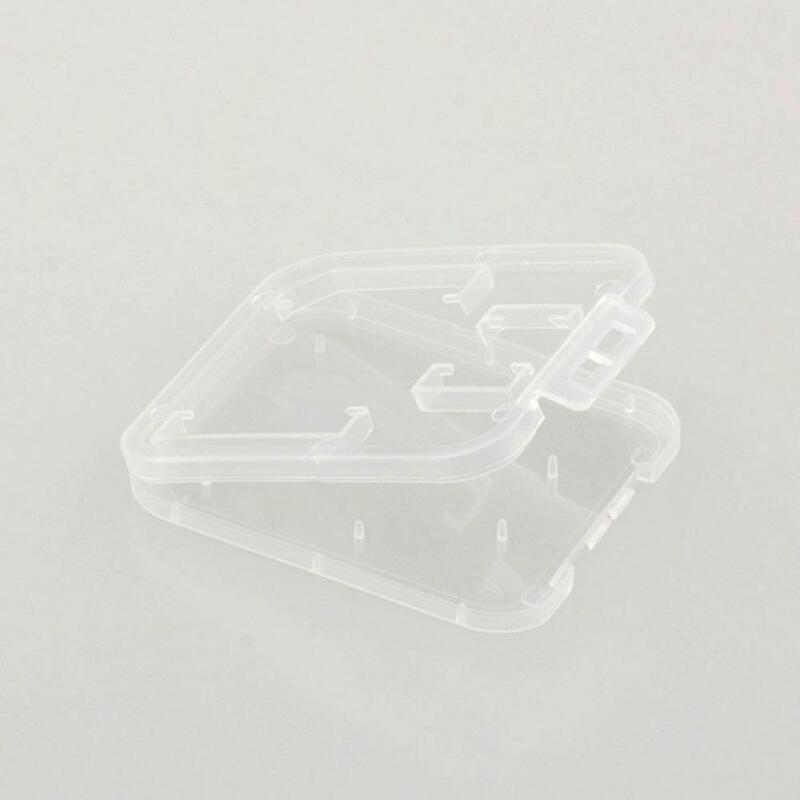 5 buah plastik bening tempat kartu memori stik TF kotak penyimpanan kartu perlindungan pemegang
