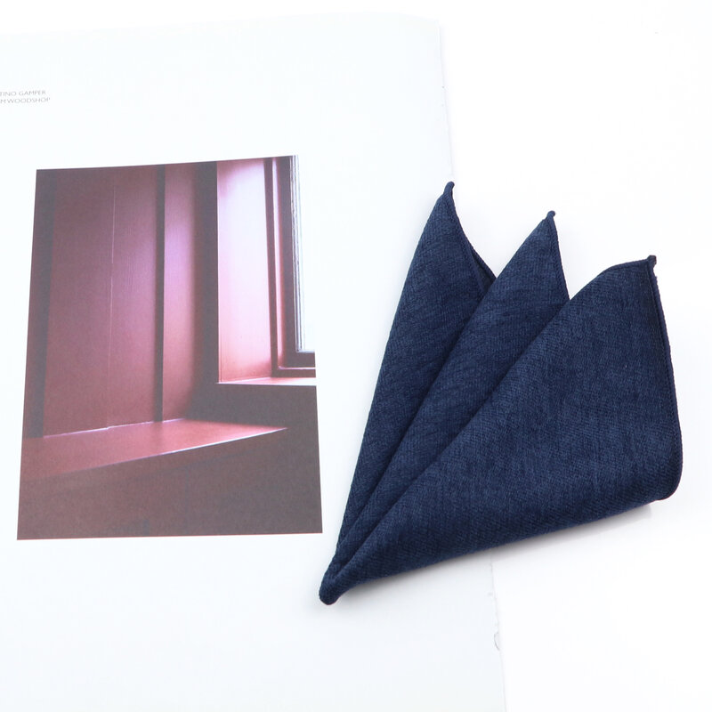 Super miękkie chusteczki męskie kolorowe jednolity, z kieszenią kwadratowy moda Vintage sztruks Hanky garnitur męskie formalne na wesele ręcznik