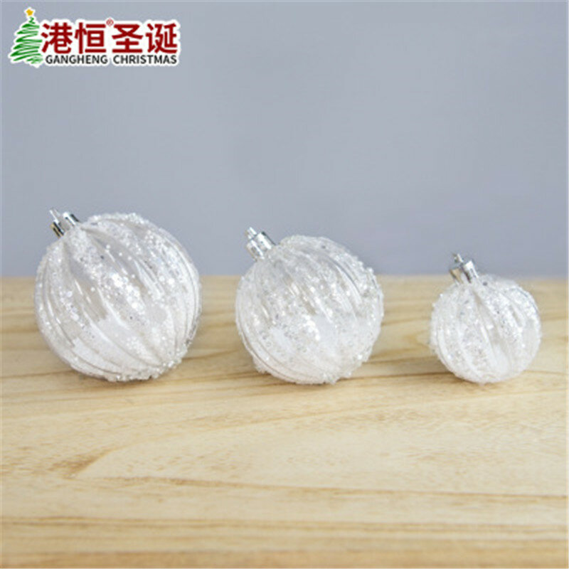 Boules de noël transparentes à paillettes en forme de citrouille, 5 ~ 8cm, ornements pour arbre de noël, cadeau pour père noël, livraison gratuite