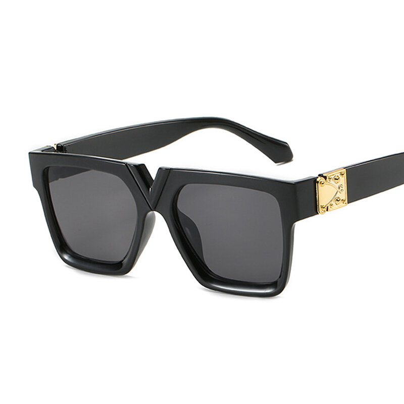 V 레트로 브랜드 디자이너 직사각형 선글라스 여성용, 스퀘어 빈티지 선글라스 장식