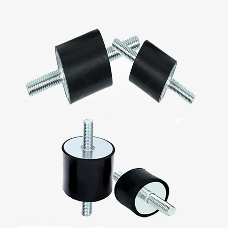M12 Rubber Vibration Isolator Mounts, VV Shock Absorbers with 2 Threaded Studs M12 x 37mm