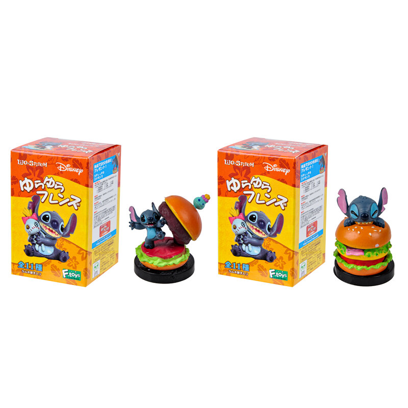 11 styl Disney Mini wersja figurki trąbka Stitch pudełko z niespodzianką Anime rysunek Lilo i Stitch Model lalki zabawki na prezenty dla dzieci