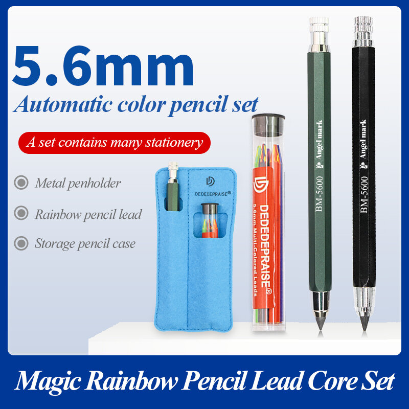 5.6mm mecânico automático lápis & carvão grafite lápis chumbo macio médio duro hb 2b 4b 6b 8b 14b esboço desenho chumbo núcleo