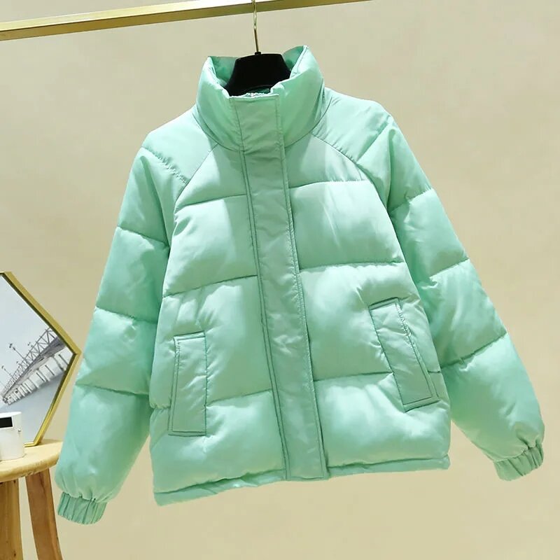 2021 novo estilo acolchoado jaqueta feminina solto inverno grosso roupas de inverno jaqueta feminina curto acolchoado