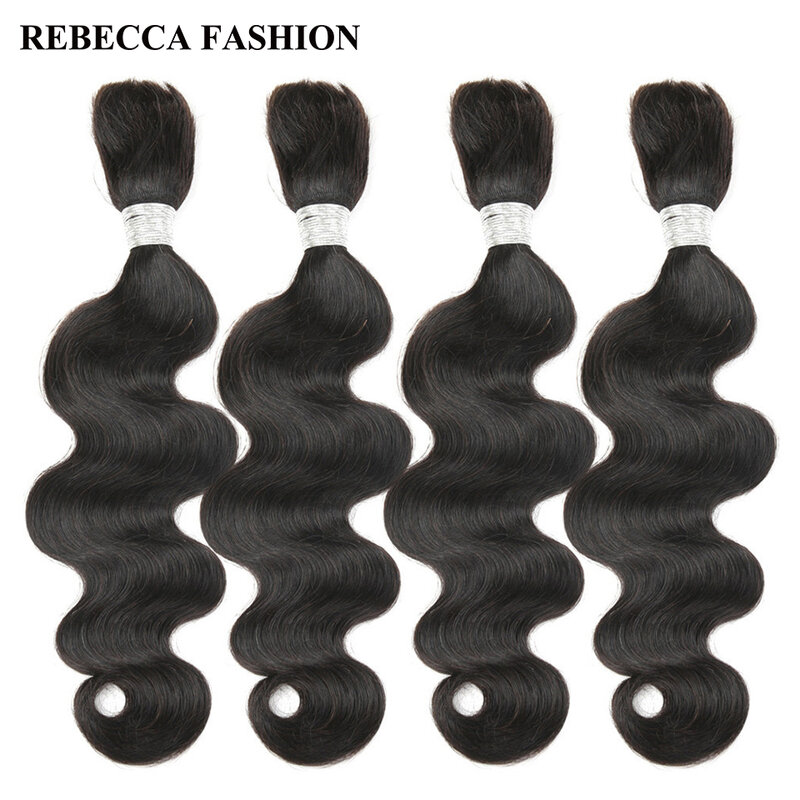 Rebecca Braziliaanse Remy Body Wave Bulk Menselijk Haar Voor Vlechten Bundels 10 Tot 30 Inch Kleur 1B/99J Extensions