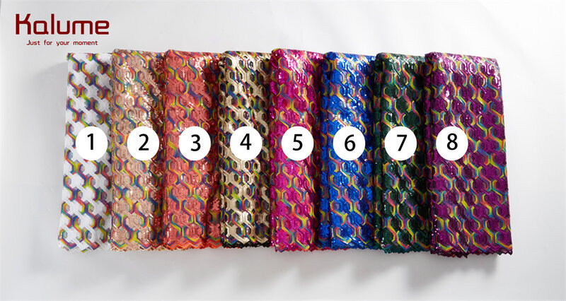 Moda afryki koronki tkaniny cekiny 5 metrów francuski tiul koronki tkaniny wysokiej jakości 2021 nigerii koronki tkaniny na imprezę Sew F2517