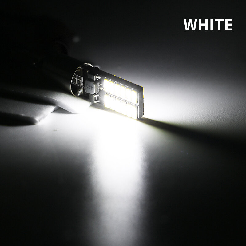 LED 조명 캔버스 4014 24 SMD 무오류 기기 번호판 조명, 독서 램프 돔 전구, 흰색 12V 6000K, BA9S T4W, 2 개