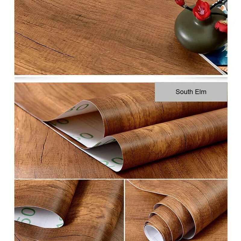 Yun point Holzmaserung selbst klebende PVC-Tapete Tischplatte Renovierung Aufkleber Schlafzimmer Kleider schrank wasserdichte dekorative Folie