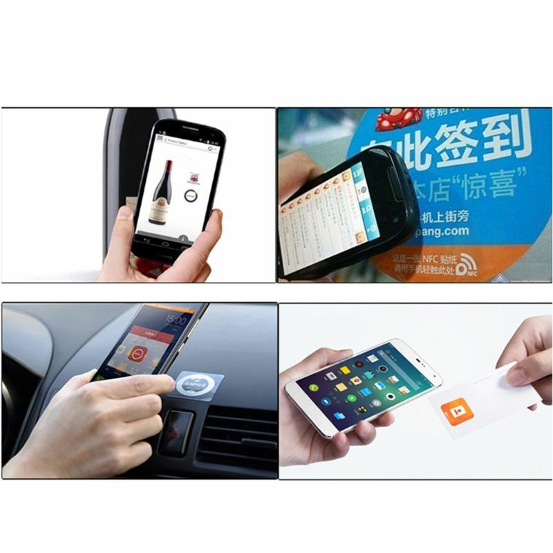 Etiquetas adhesivas Ntag213, 13,56 MHz, ISO14443A, Ntag 213, todos los teléfonos NFC disponibles, 5/10/50 uds.