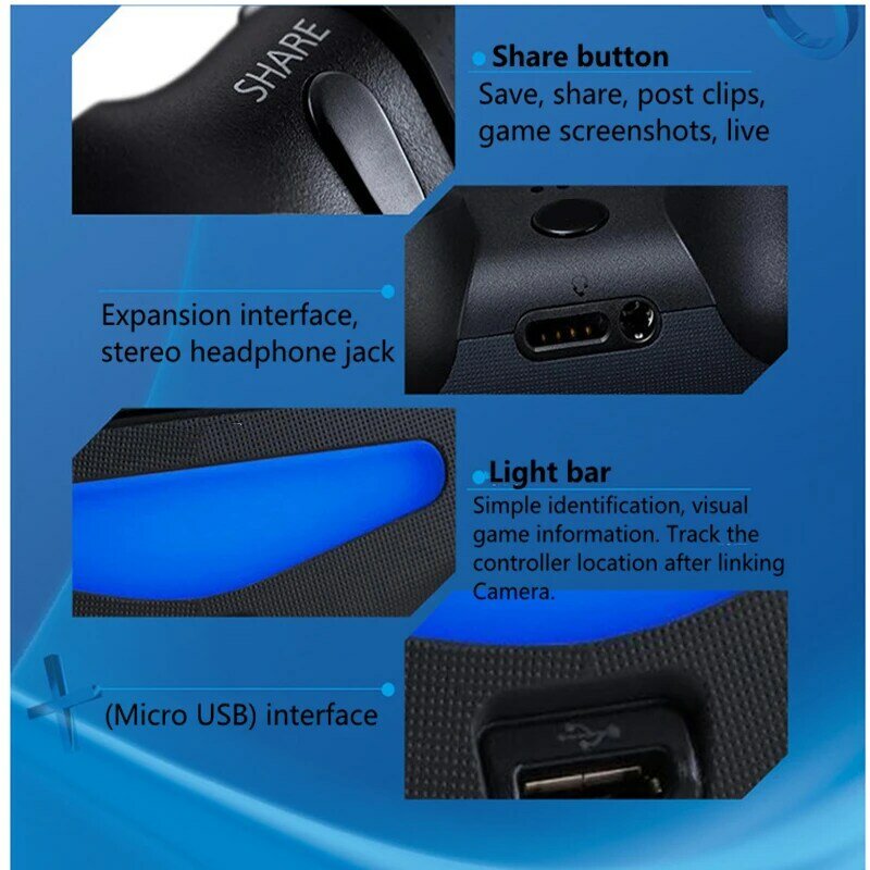 Gamepad senza fili per PS4 Bluetooth Controller di Controller per PS4 Gamepad Joystick per il Dualshock 4 per Play Station 4 manette ps4