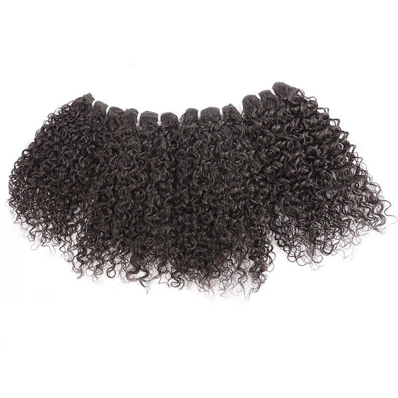 Pixie riccioli fasci di capelli umani 50 g/pz fasci di capelli ricci cinesi colore naturale estensioni dei capelli di Remy singola trama