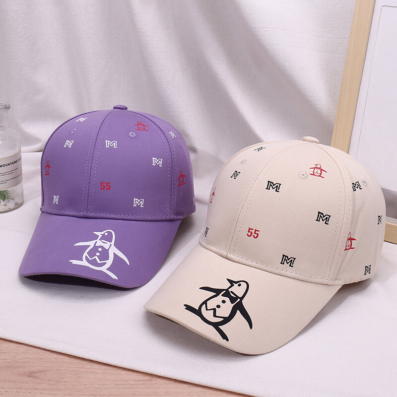 뾰족한 모자 여성 봄과 여름 야외 그늘 패션 모자 한국어 야생 글자 남성 야구 모자 트렌드