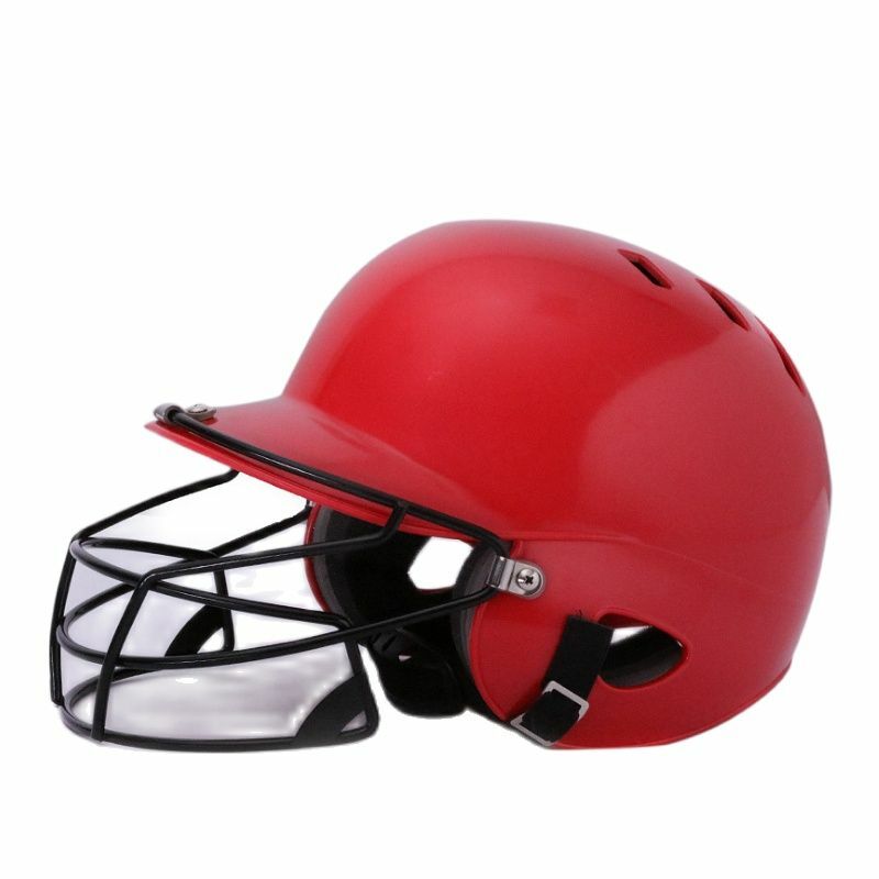 Bisbol Softball Helm Anak Remaja Dewasa Bisbol Memukul Helm Kepala, Wajah dan Telinga Memakai Masker dan Perisai