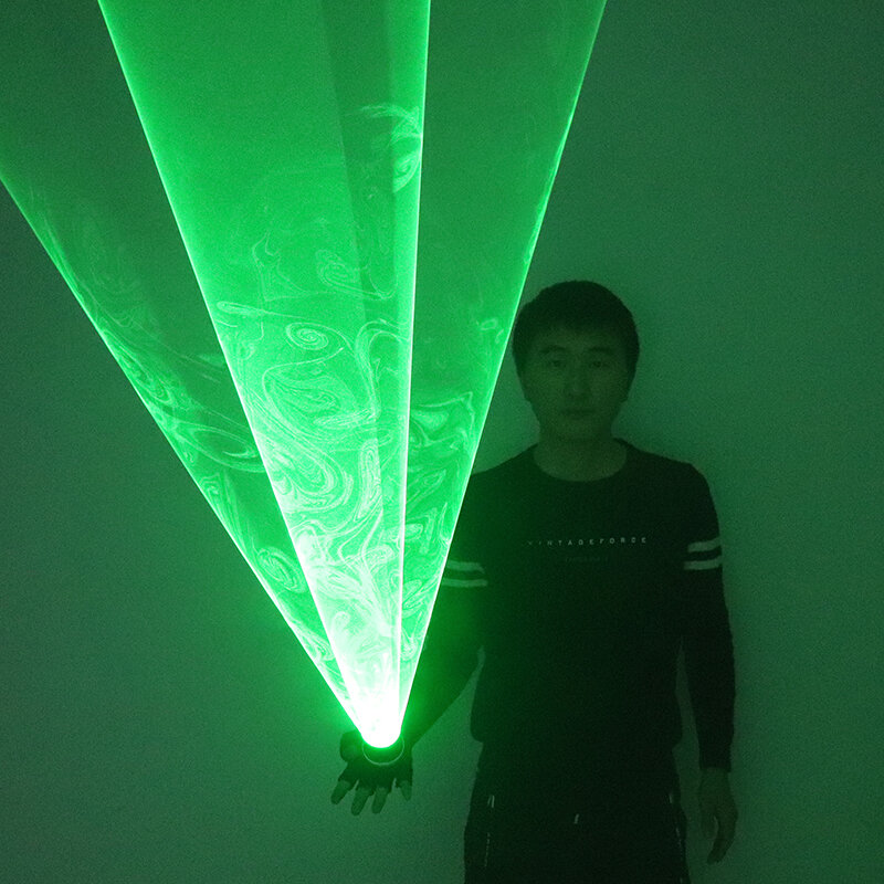 Новые зеленые вращающиеся лазерные перчатки Whirlwind, ручная лазерная пушка, танцевальные Клубные туннельные эффекты для диджея, вихревая Лазерная перчатка светодиодный светильник кой