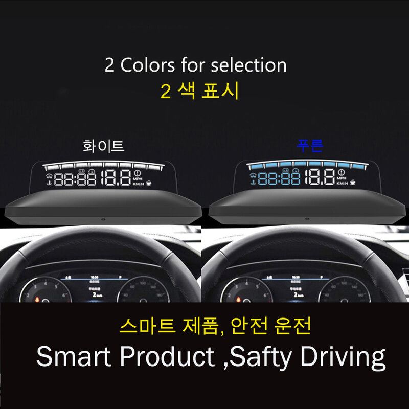 EANOP-Car Head-up Display, projetor de velocidade do pára-brisa, alarme de segurança, temperatura da água, velocidade excessiva, tensão RPM, OBD2, HUD M40
