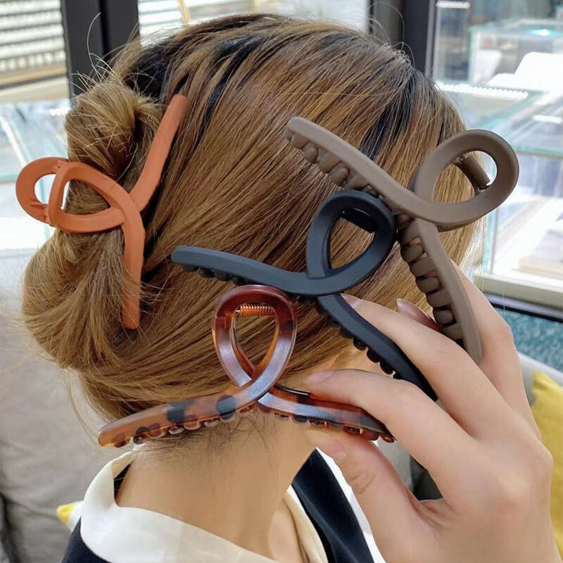 Barrettes Mode Frauen Acryl Haar Krallen Clips Haar Zubehör Haarnadeln Damen Hairgrip Headwear Mädchen Ornamente Krabben Bands