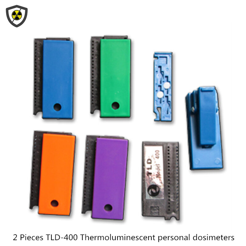 Dosímetros personales termoluminiscentes de TLD-400, tarjeta de dosis de detección de radiación, 2 unidades