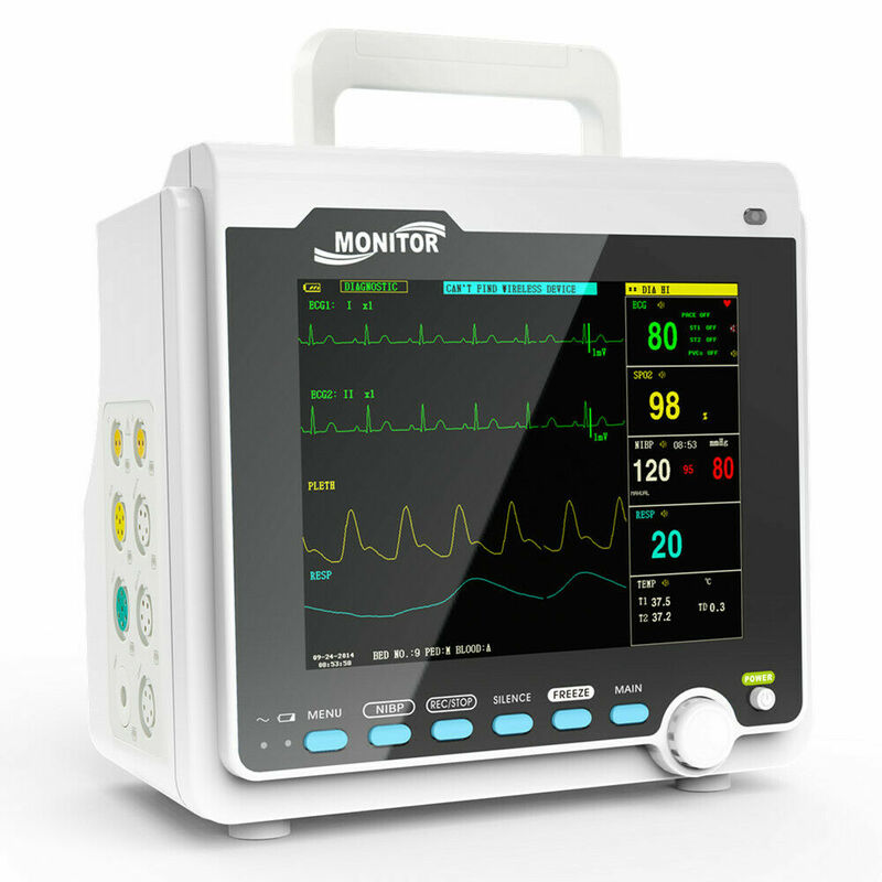 Contec veterinary vet sinais vitais paciente monitor multi-parâmetro uso com impressora e ibp 8 "display lcd cms6000