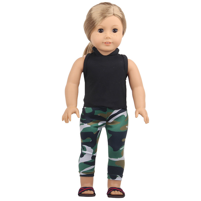 Conjunto de roupas de boneca americana, 18 tamanhos com estampa disruptora, cacto symble de malha fit de 43 cm, bonecas de bebê reborn, brinquedo 1/3 bjd