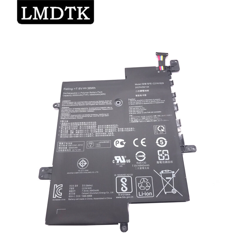 LMDTK New Bateria Do Portátil Para ASUS C223NA C21N1629 E203MAH E203MA E203N E203NA L203NA R207NA R203MA 7.6V 38WH