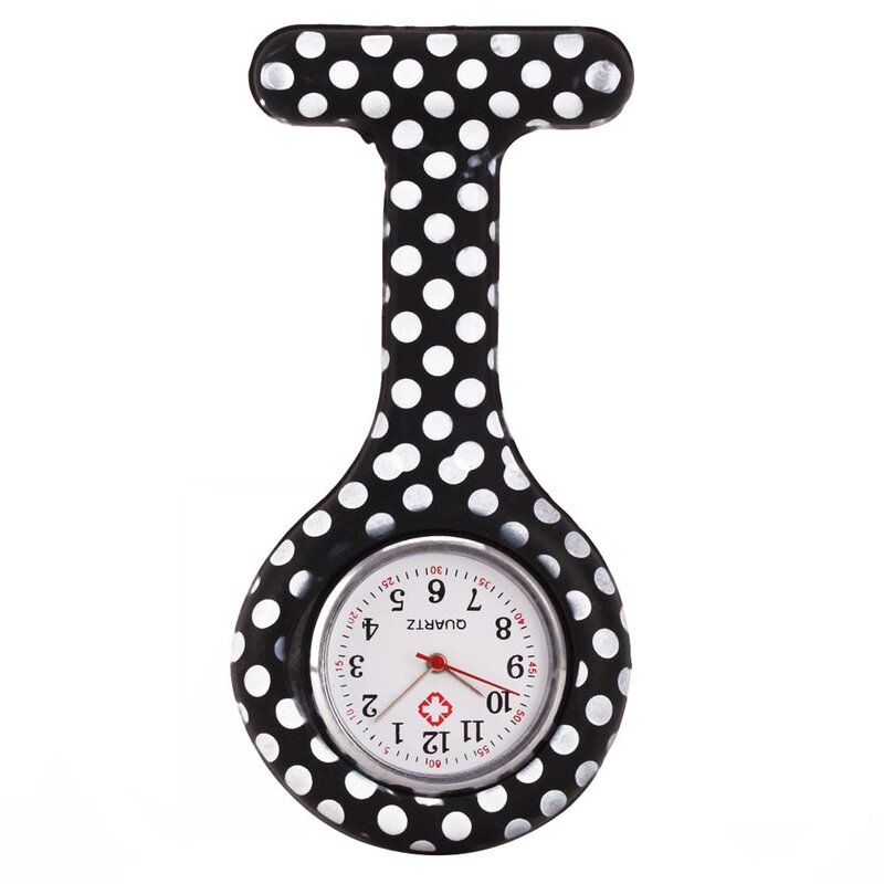 간호사 시계 인쇄 스타일 클립 온 고리 브로치 펜던트 포켓 걸이식 의사 간호사 의료 석영 시계 EIG88