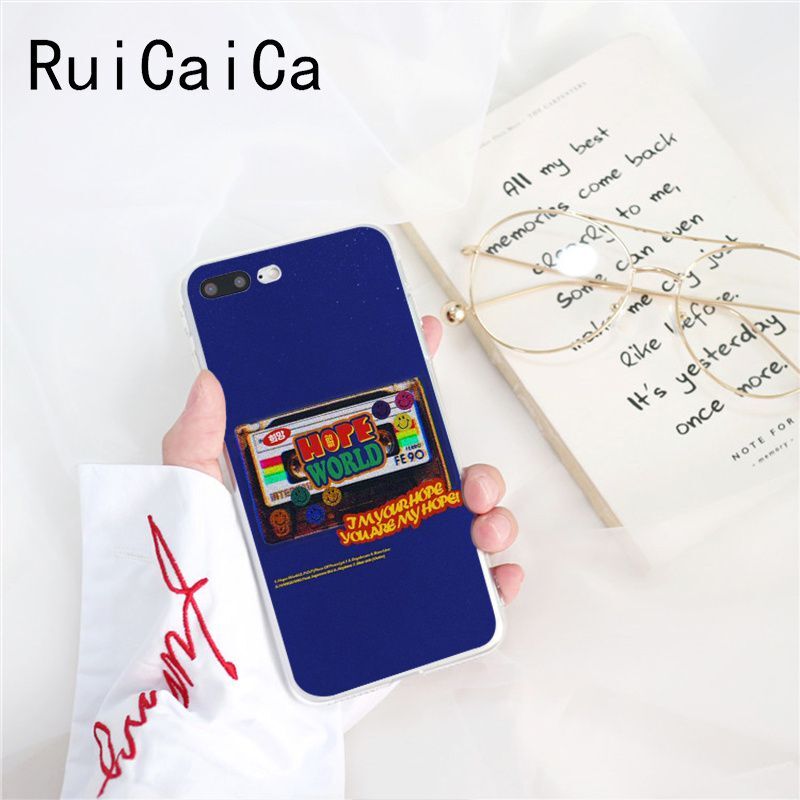 Ruicaica KPOP Jin SUGA j-hope RM Jimin V JungKook housse de téléphone pour iPhone X XS MAX 6 6s 7 7plus 8 8Plus 5 5S SE XR 10