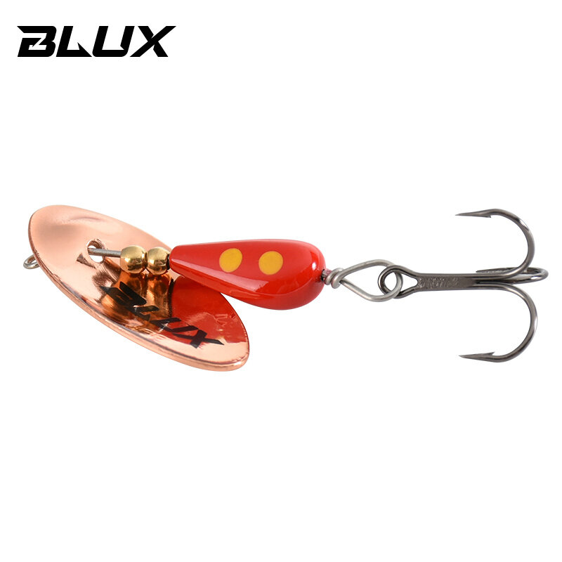 BLUX-Spinner giratorio de hoja de AR-S, señuelo de Metal de 3,5g, cuchara Artificial dura de latón, cebo de cobre, agua dulce, trucha, aparejos de pesca