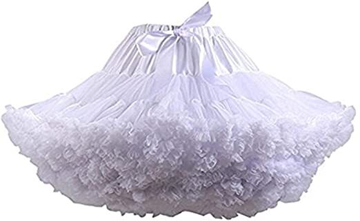 Spring Fashion Womens 3-Layered Pleated Tulle Petticoat Tutu Puffy Party Cosplay Skirt