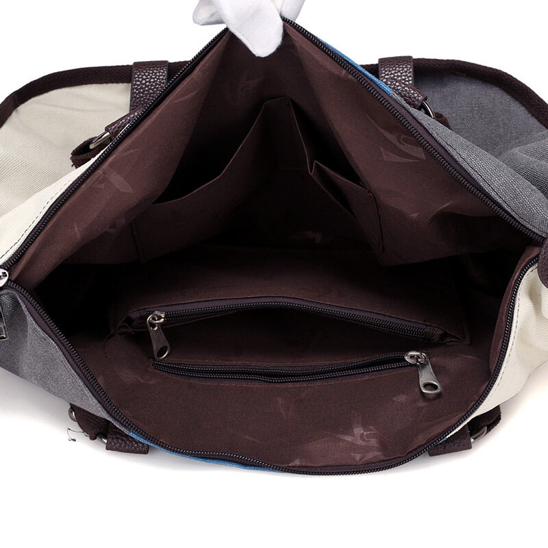 Shoulder Bag for Women Fashion Korean Canvas Casual Large Capacity Cross-Slung Female Travel Tote Bag Female Handbags