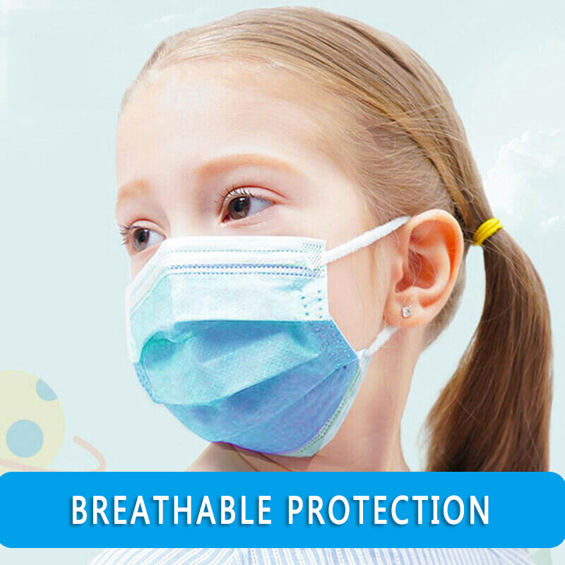 Crianças descartáveis máscara protetora não tecida 3 camada de poeira respirável máscara de gaze máscara de boca infantil para crianças pedido direto