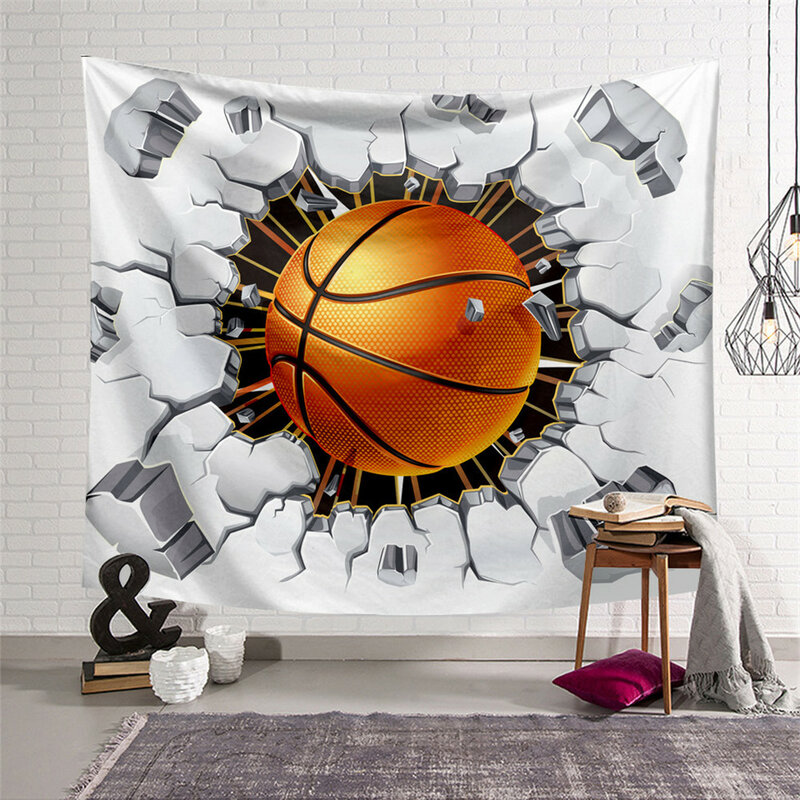 Calcio pallacanestro arazzo appeso a parete 3 stampa digitale confortevole decorazione della stanza d'arte copriletto decorazione della parete
