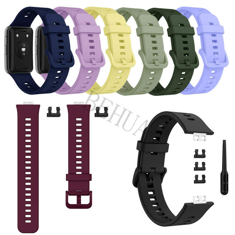 Colorful Silicone Watch Strap For Huawei Watch Fit original SmartWatch Band WristBand Bracelet For Huawei Watch Fit SE /Fit new