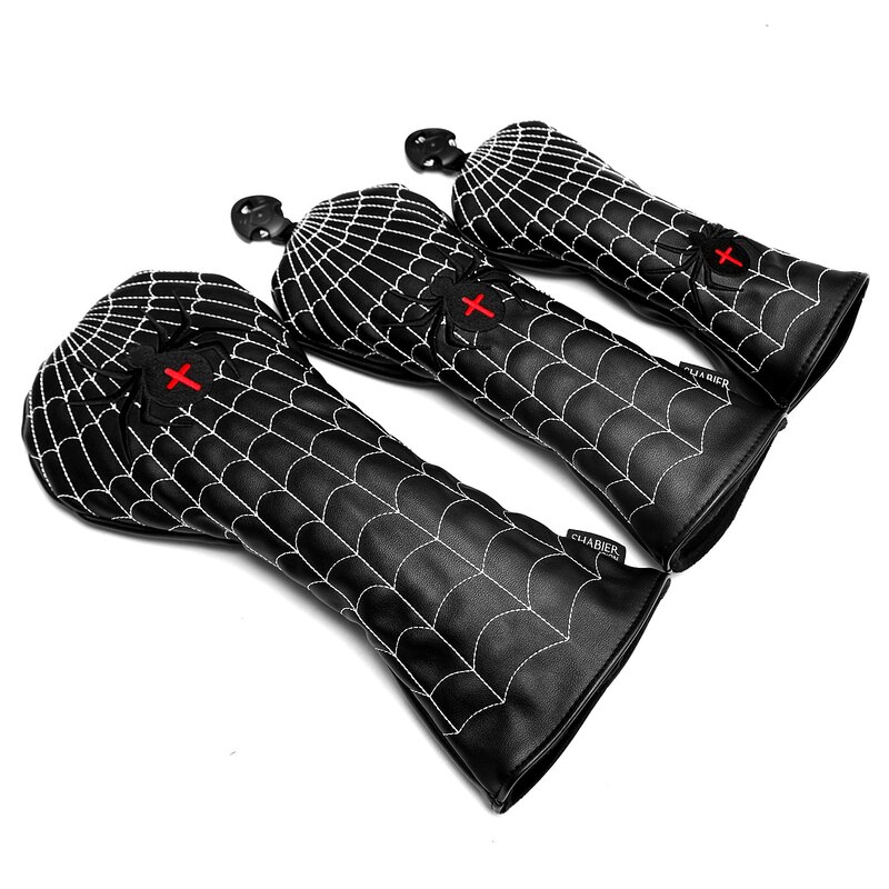 Spider Golf Club Head Covers for Driver Cover Fairway Cover Hybrid Cover Blade Putter Covers PU Leather Headcover