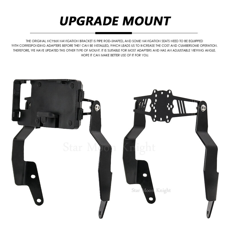 รถจักรยานยนต์ GPS Mount Mount Adapter Holder Bracket สำหรับ HONDA NC 700 X NC700X 2012-2013 NC750X NC 750X2014-2015
