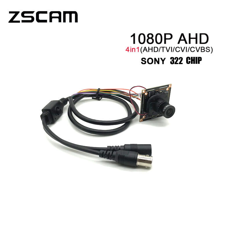 1080P HD Low Illumination 0.001Lux 2441+SONY322 Chip Home AHD/TVI/CVI/CVBS 4 In 1 Camera Module 2MP CCTV Security OSD Cam Board