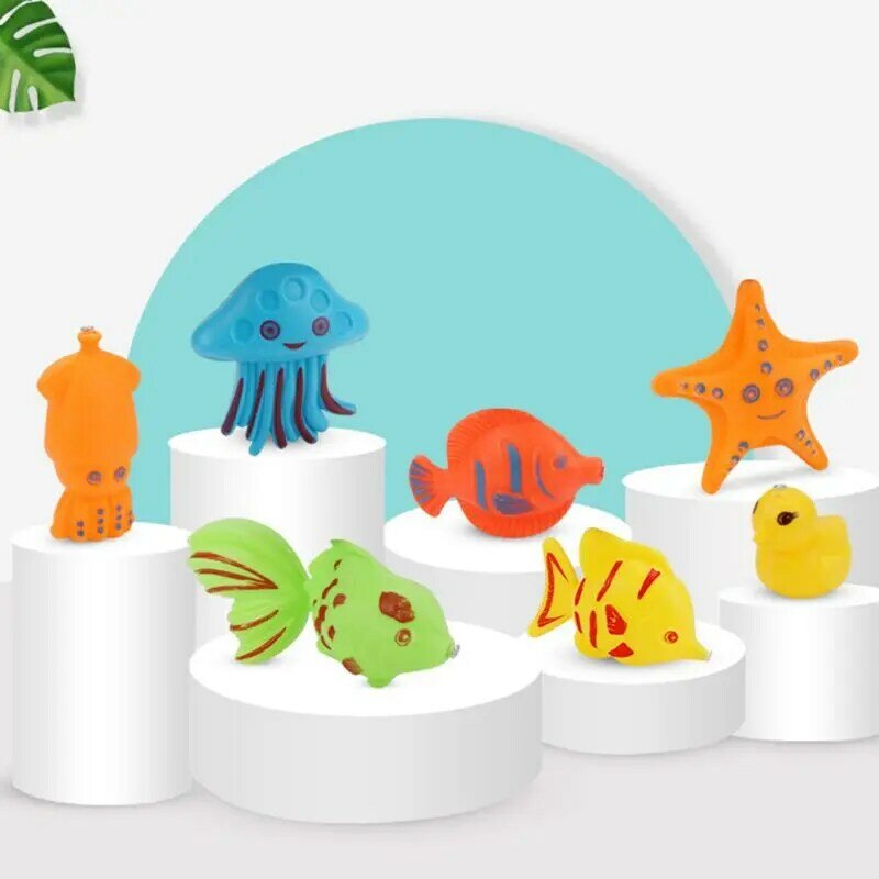 30/52 Pcs Magnetic Fishing Toys Plastic Fish Rod Set Kids Playing Water Game Educational Gift