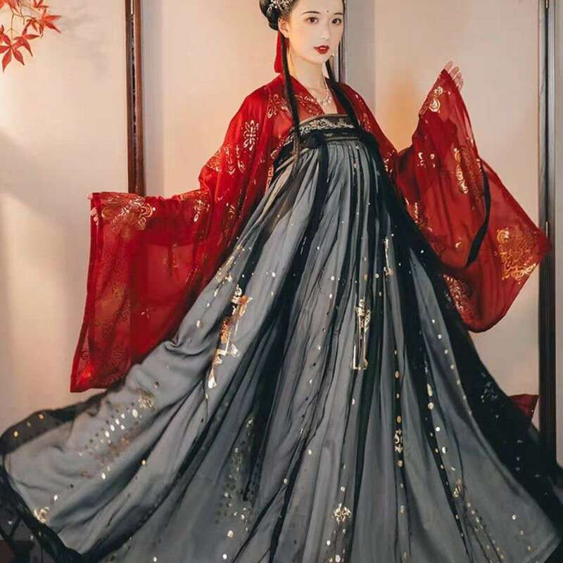 Female Traditional Folk Elegant Ancient Hanfu Costume Tang Dynasty Princess National Dance Clothes Tang Suit Oriental Dress