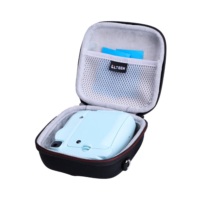LTGEM Hard Case EVA Tahan Air untuk Fuji Instax Mini 8-11 Kamera Instan Warna Biru Es